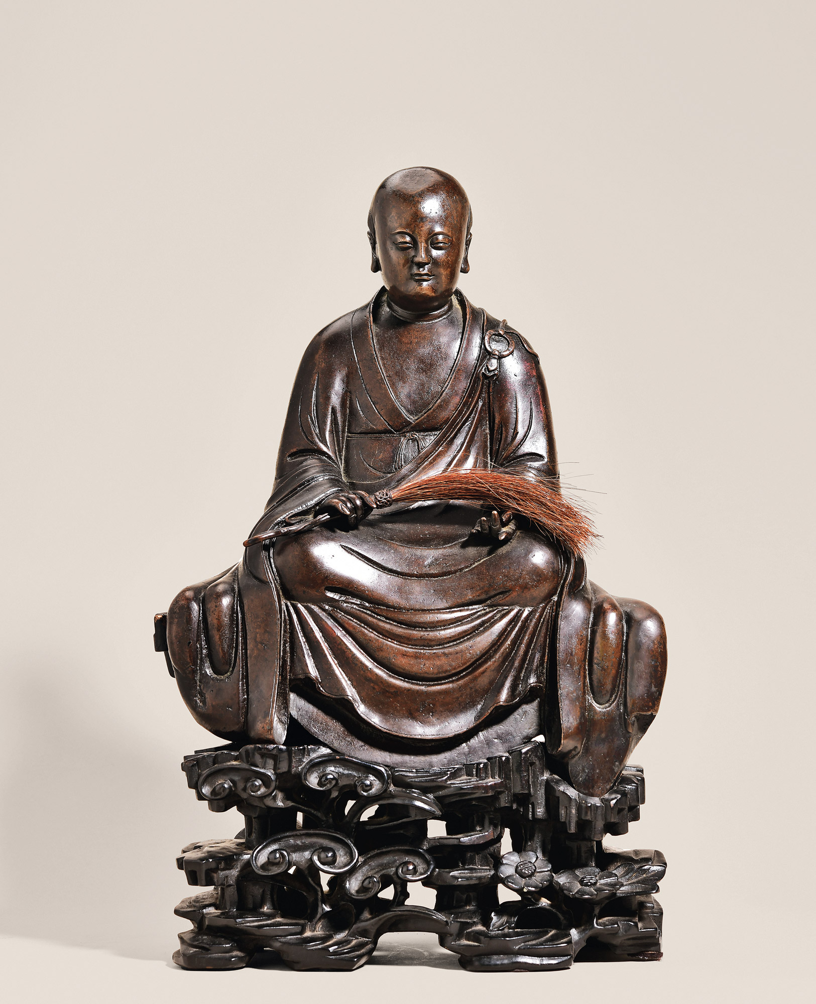 買得 ▽鴻▽銅製 塗金 地藏王菩薩像 置物 古賞物 中国古玩 中国古美術